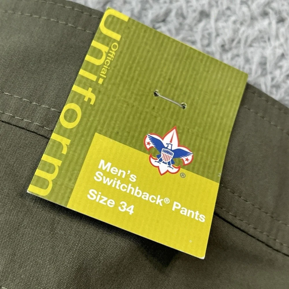 Boy Scouts of America Pants Mens 34 Uniform Switchback Convertible Unhemmed NEW